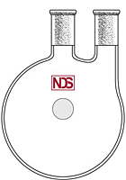 4008 Flask, Round Bottom, Two Neck, Heavy Wall - Manufactured by NDS Technologies, Inc.