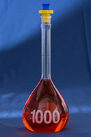 4257 Volumetric Flask, Wide Mouth, with Polyethylene Stopper - Manufactured by NDS Technologies, Inc.