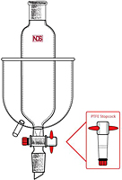 4440 Funnel, Addition, Cooling Bath, PTFE Plug - Manufactured by NDS Technologies, Inc.