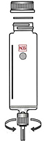 6802 Reaction Vessel, Solid Phase, Fritted - Manufactured by NDS Technologies, Inc.