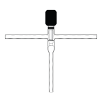 7162 High Vacuum Valve, T-Type, PTFE Plug without Tip O-Ring - Manufactured by NDS Technologies, Inc.