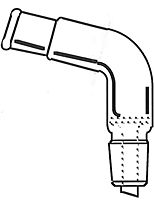 1010 Adapters, Distillation, Bent 105º, Drip Tip - Manufactured by NDS Technologies, Inc.