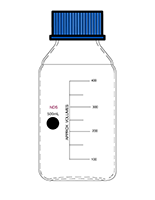 1516 Bottle, Media Storage, High Temp PBT Autoclavable Cap - Manufactured by NDS Technologies, Inc.