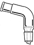 1010 Adapters, Distillation, Bent 105º, Drip Tip - Manufactured by NDS Technologies, Inc.